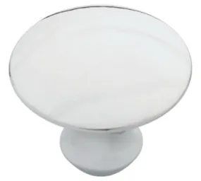 Cabinet Knob, Sweepy, Polished Chrome, 1.25-In.