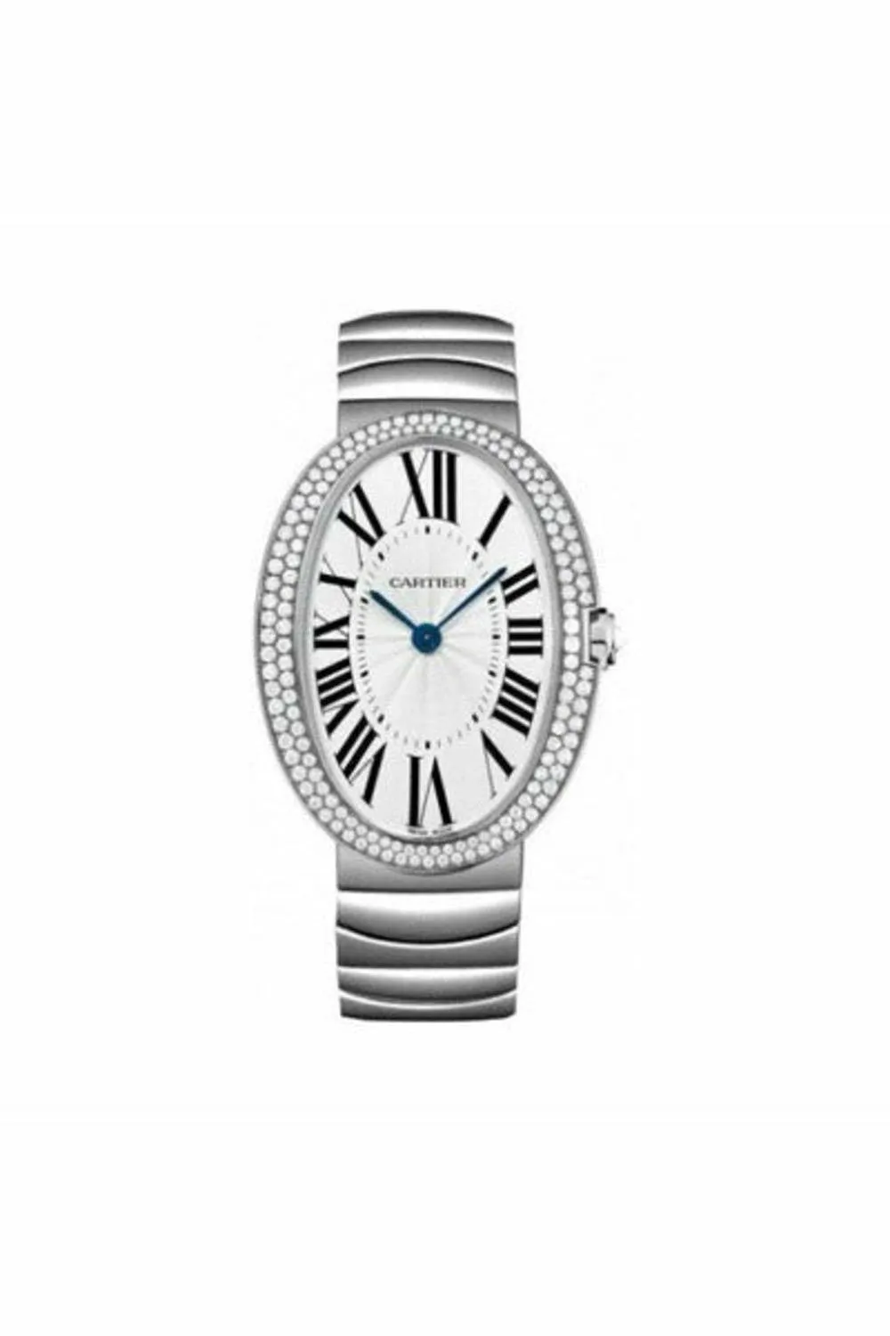 cartier baignoire 18kt white gold 44mm ladies watch