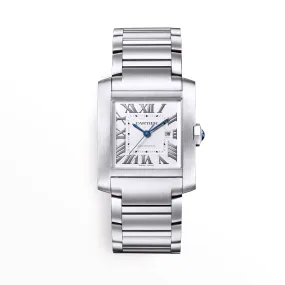 Cartier Tank Française Watch with Silvered Dial