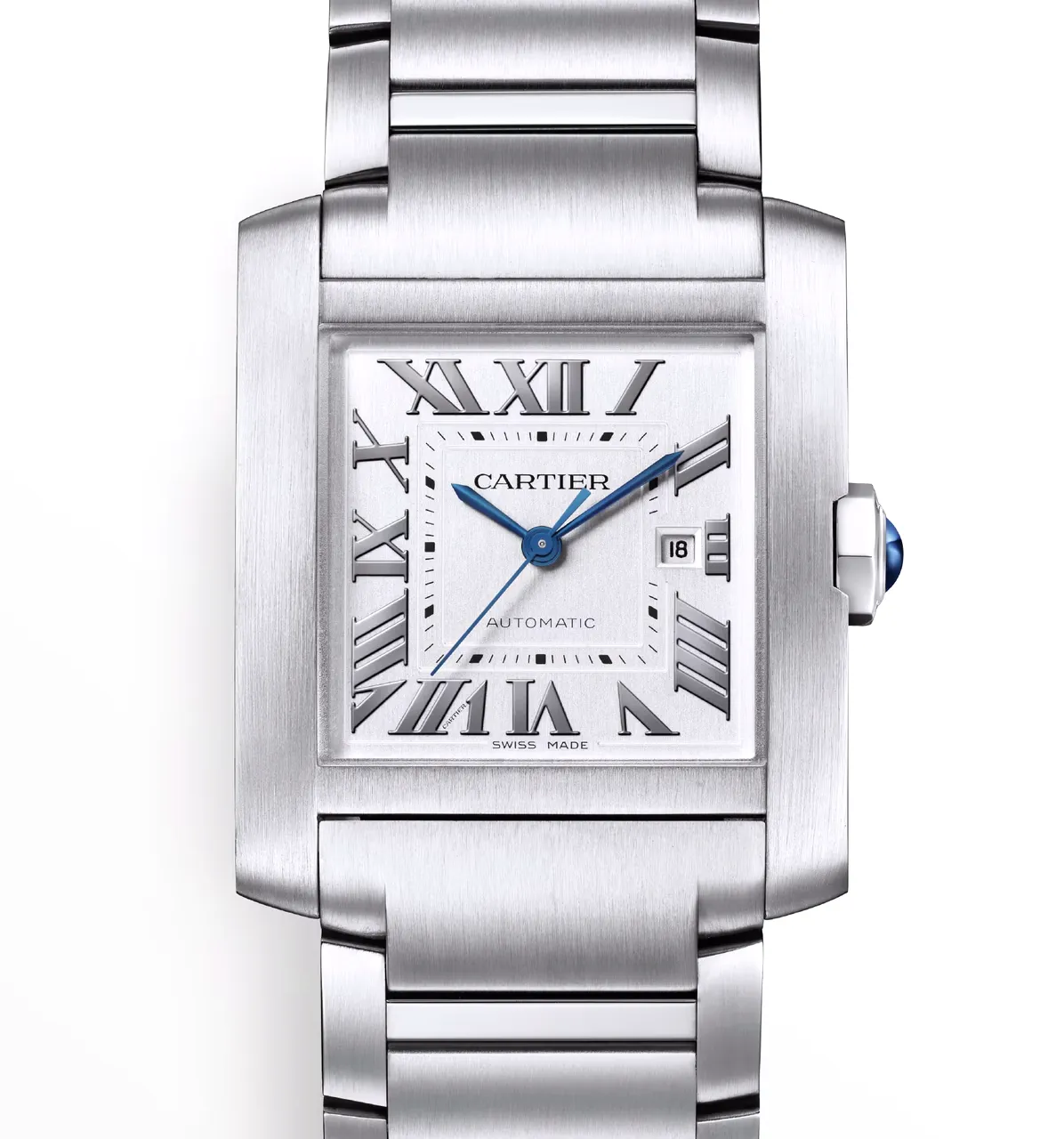 Cartier Tank Française Watch with Silvered Dial