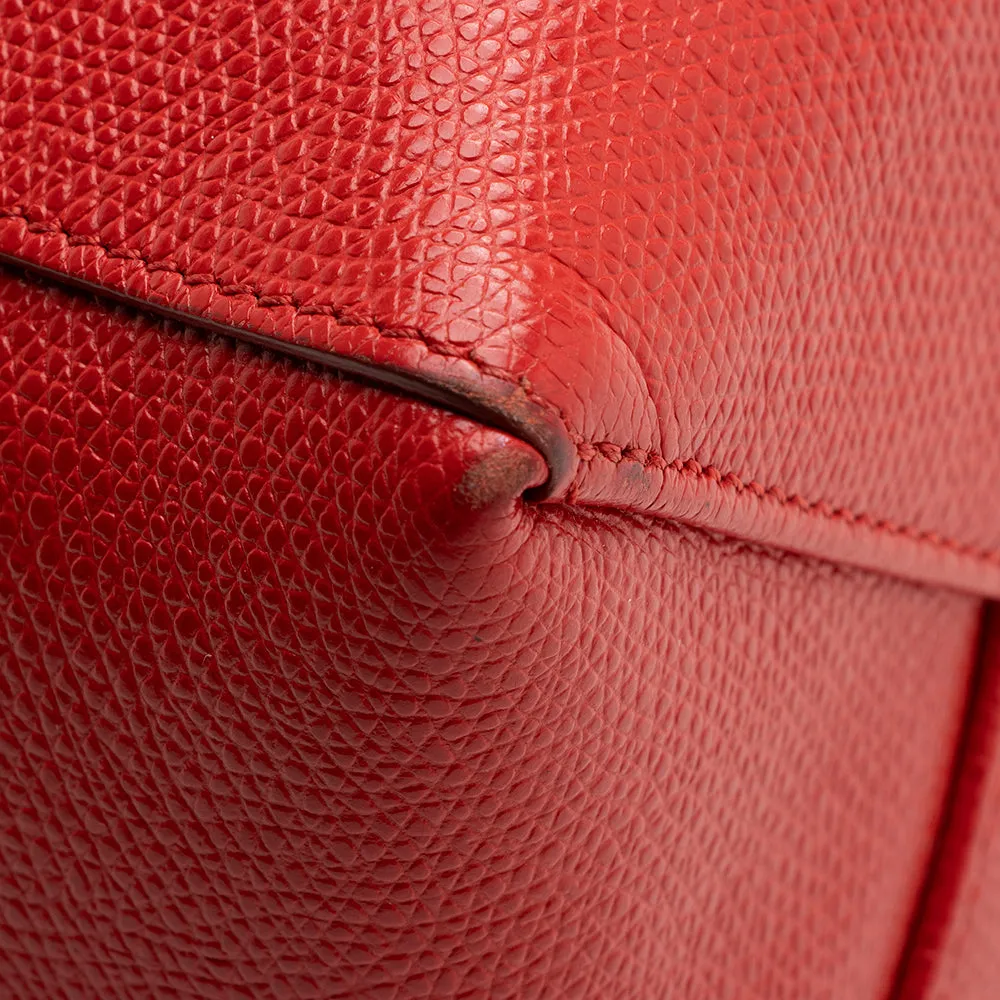 Celine Lambskin Bicolor Cabas Vertical Tote (SHF-17903)