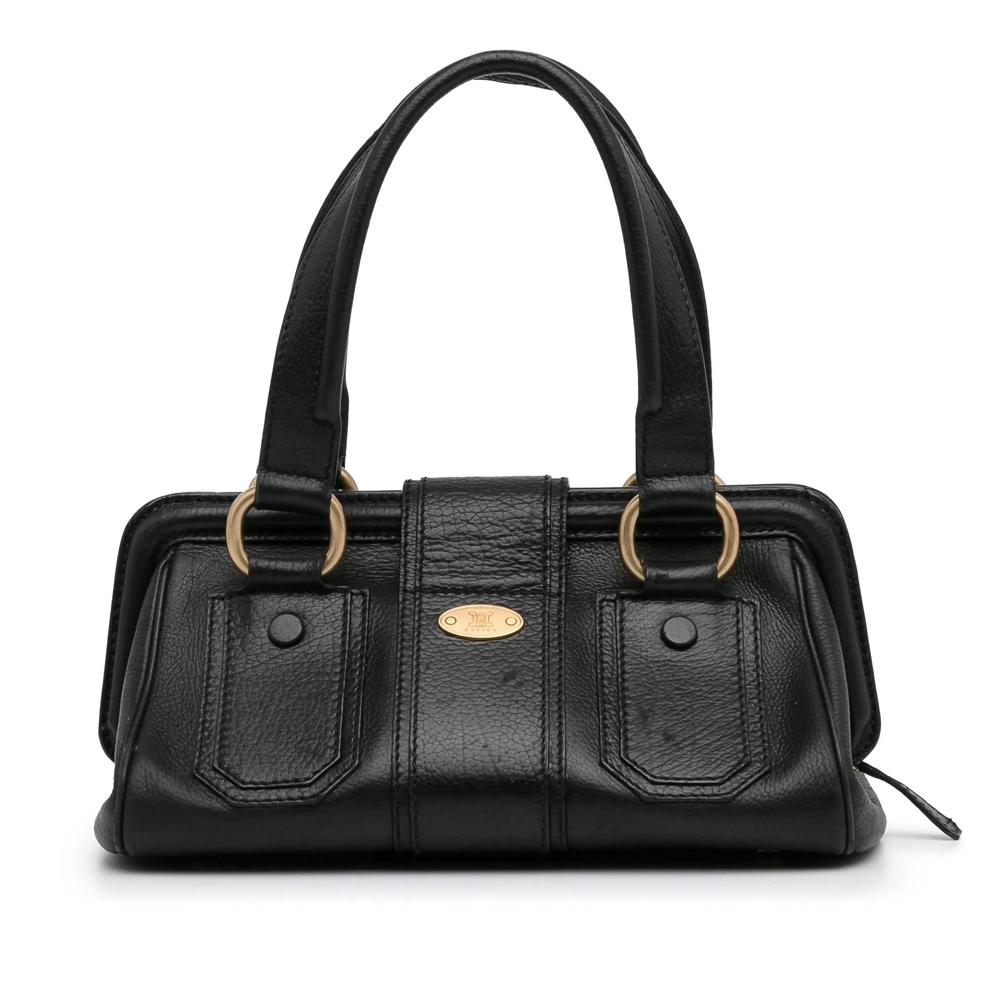 Celine Leather Handbag (SHG-vNTuaf)