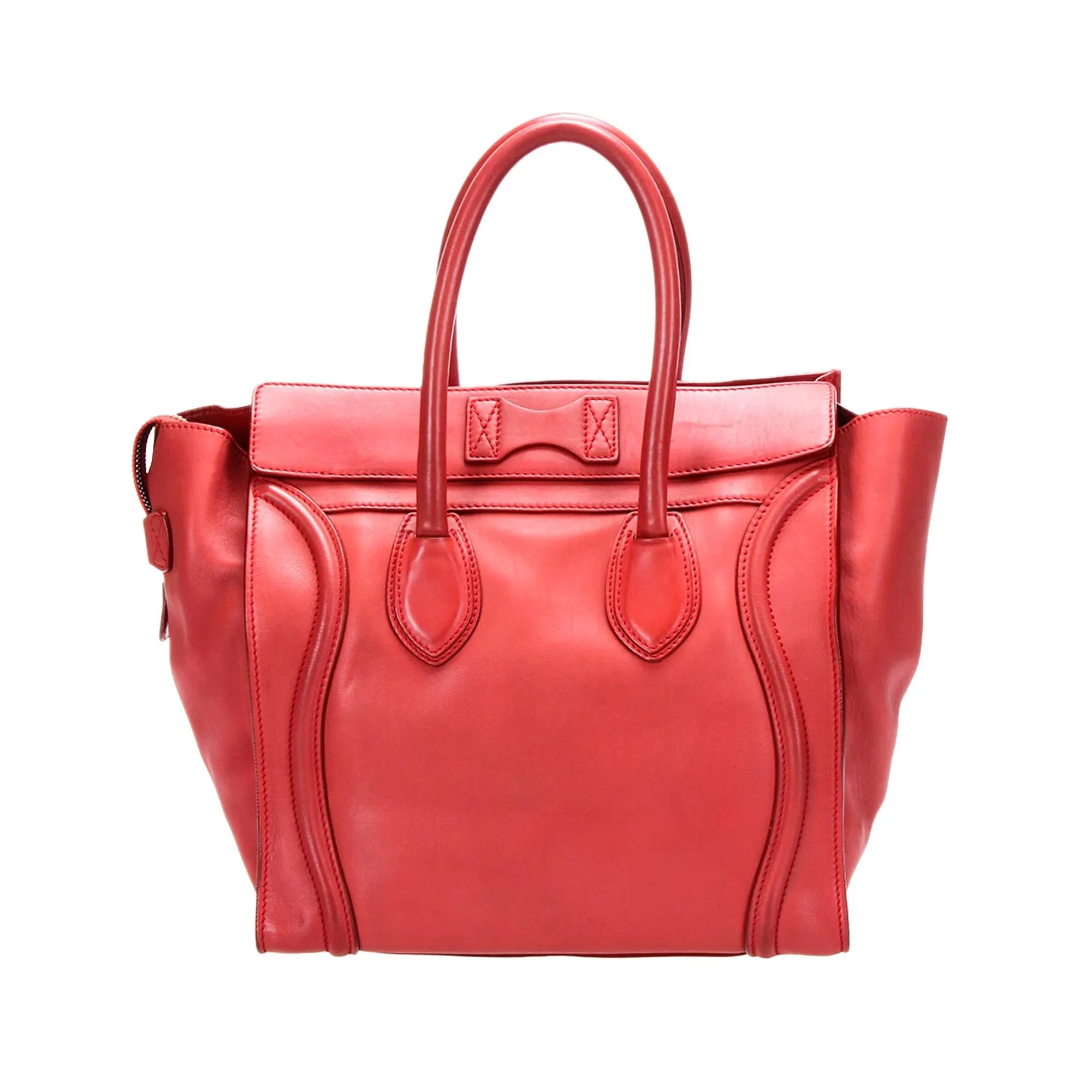 Celine Mini Luggage Leather Tote Bag (SHG-DKLFNT)