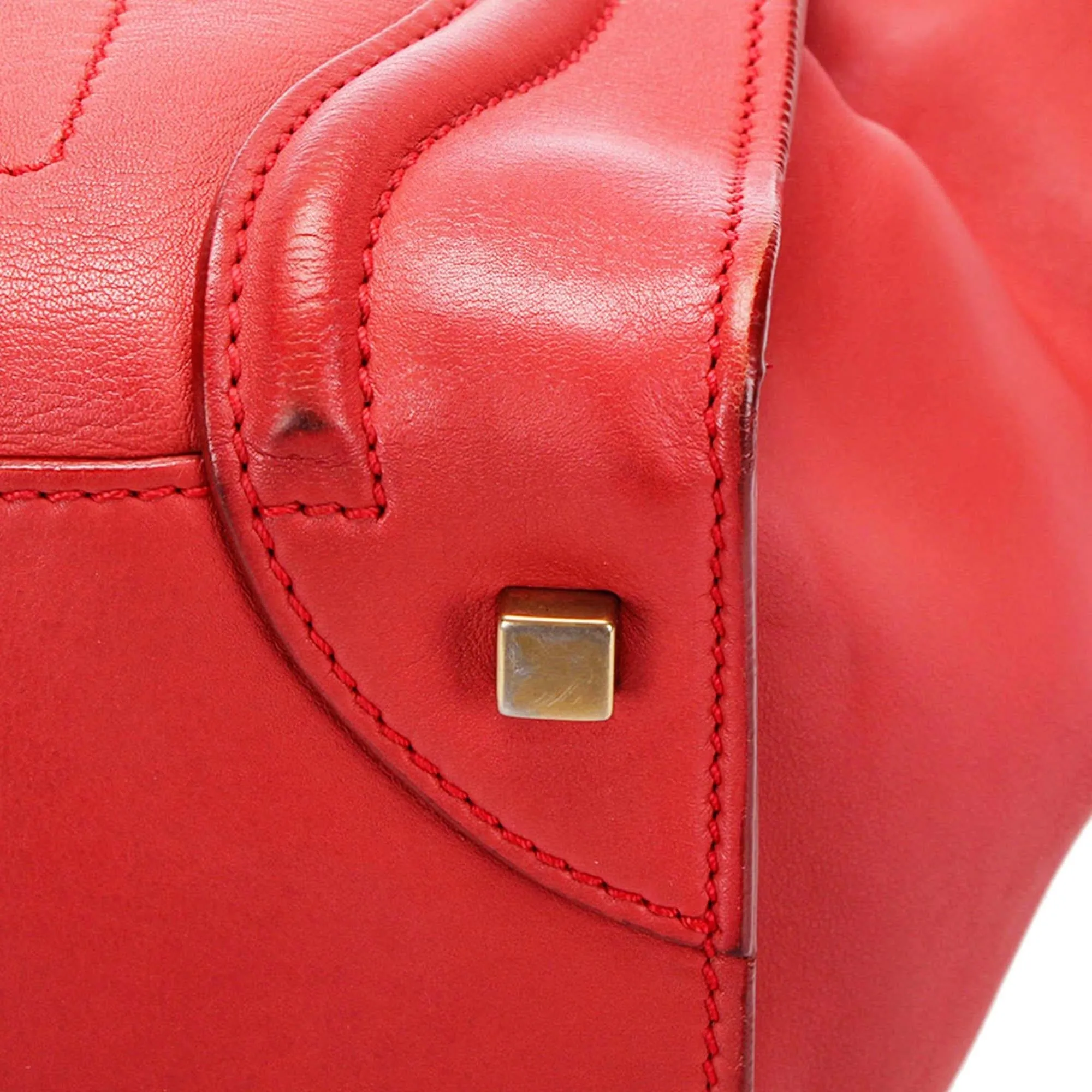 Celine Mini Luggage Leather Tote Bag (SHG-DKLFNT)