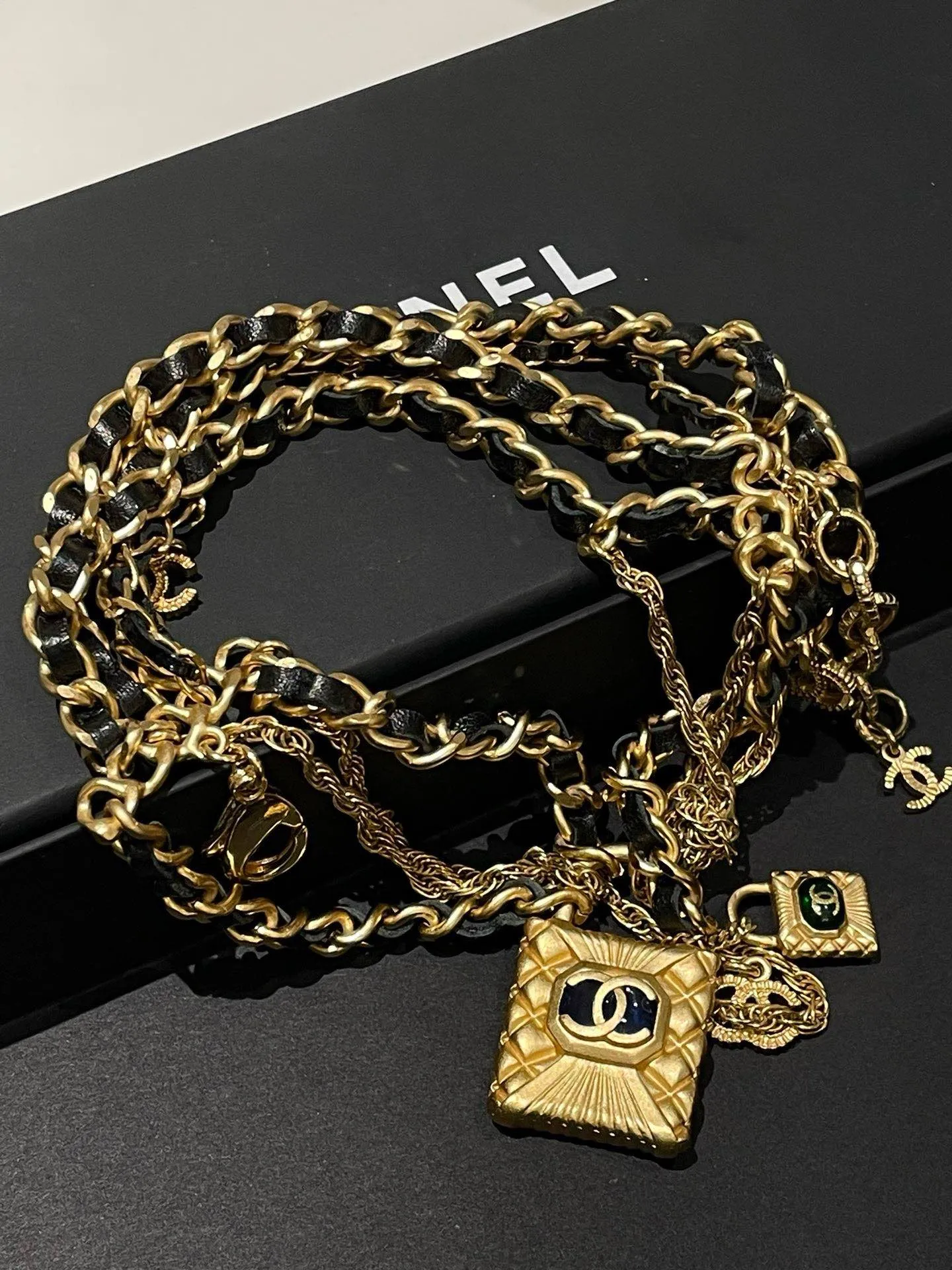 Chanel 20C Gold Chain Bracelet 17cm #13500