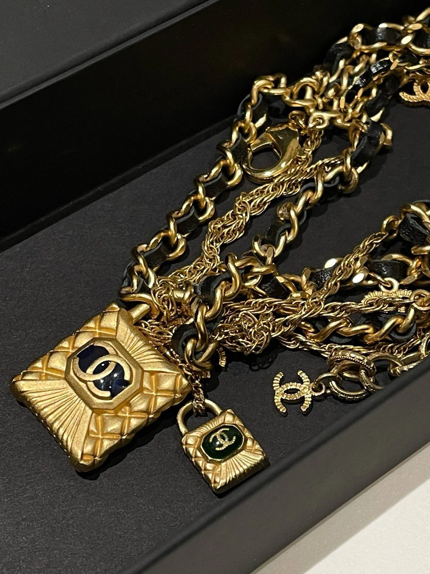 Chanel 20C Gold Chain Bracelet 17cm #13500