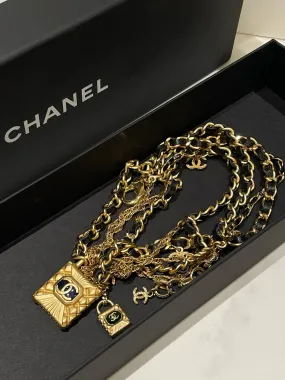 Chanel 20C Gold Chain Bracelet 17cm #13500