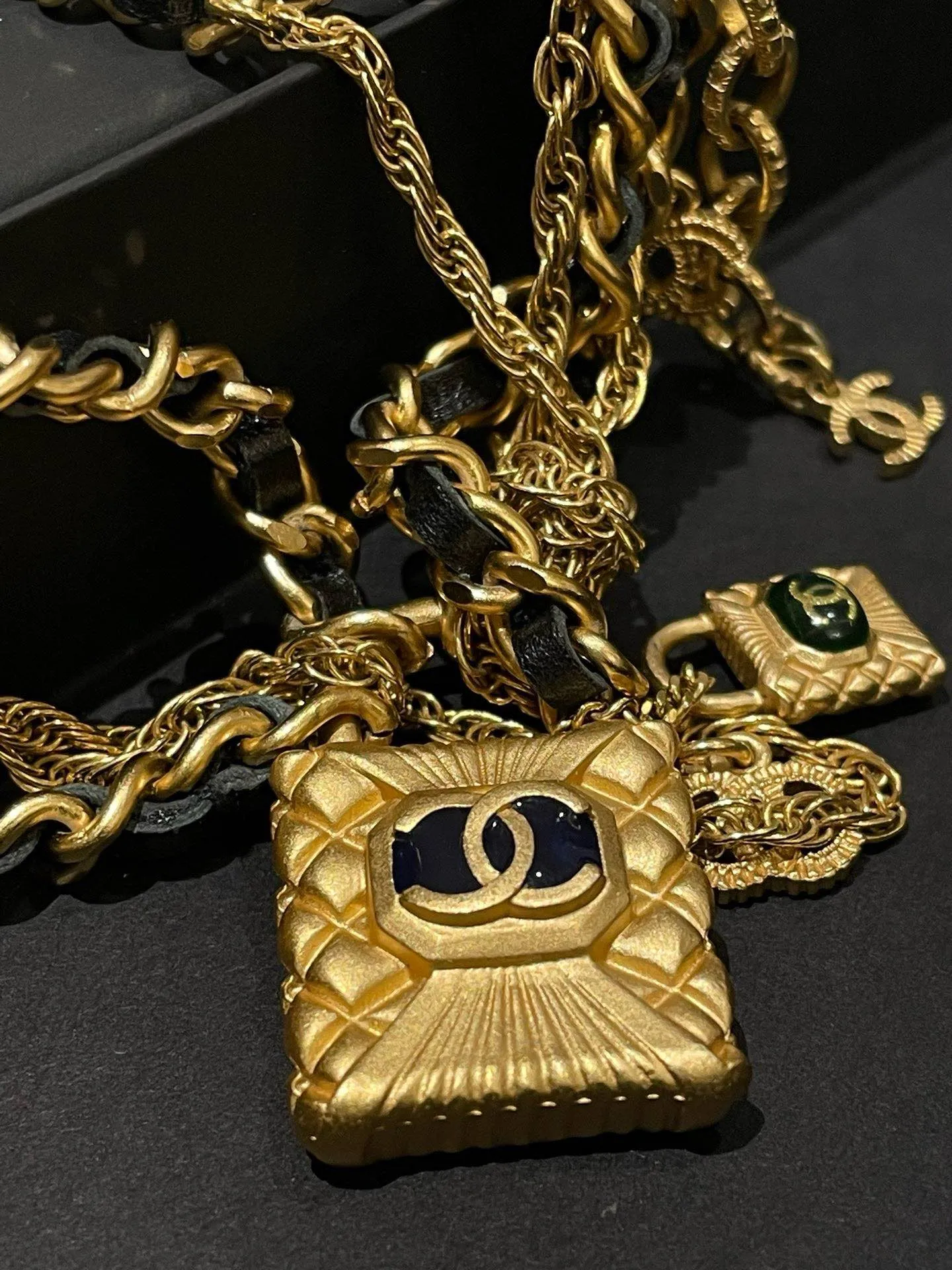Chanel 20C Gold Chain Bracelet 17cm #13500