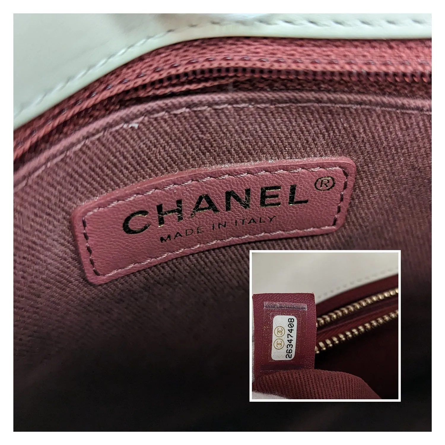 Chanel bag Cream Chevron Leather Coco Envelope Shoulder Bag