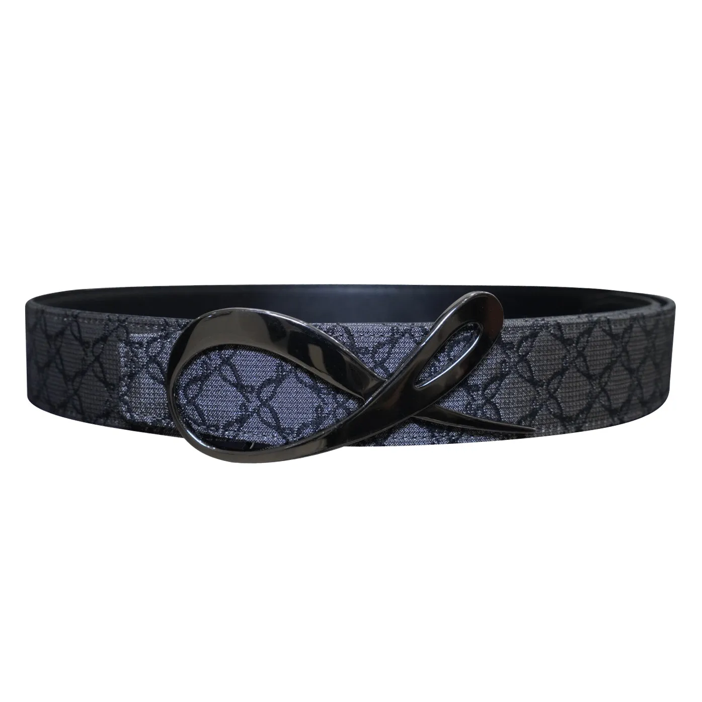 Charcoal Nero Logo Black Enamel Reversible Belt