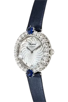 Chopard L'Heure du Diamant 18K White Gold & Diamonds & Sapphires Lady's Watch