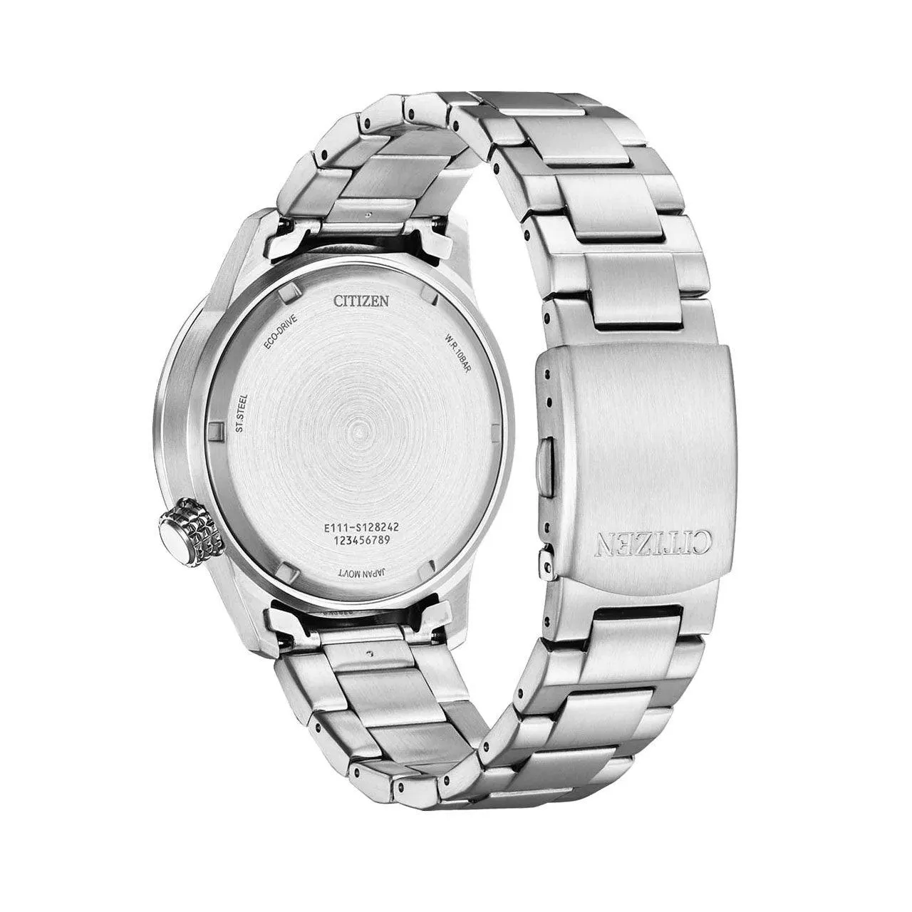 Citizen - BM7550-87L Mens Stainless Eco-Drive Aviator Style Watch