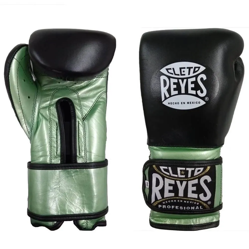 Cleto Reyes Limited Edition Black & Metallic Green Sparring Gloves