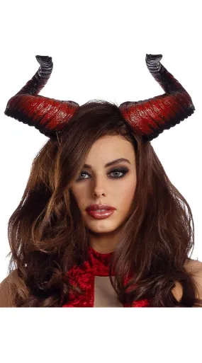 Curved Demon Horns Headpiece