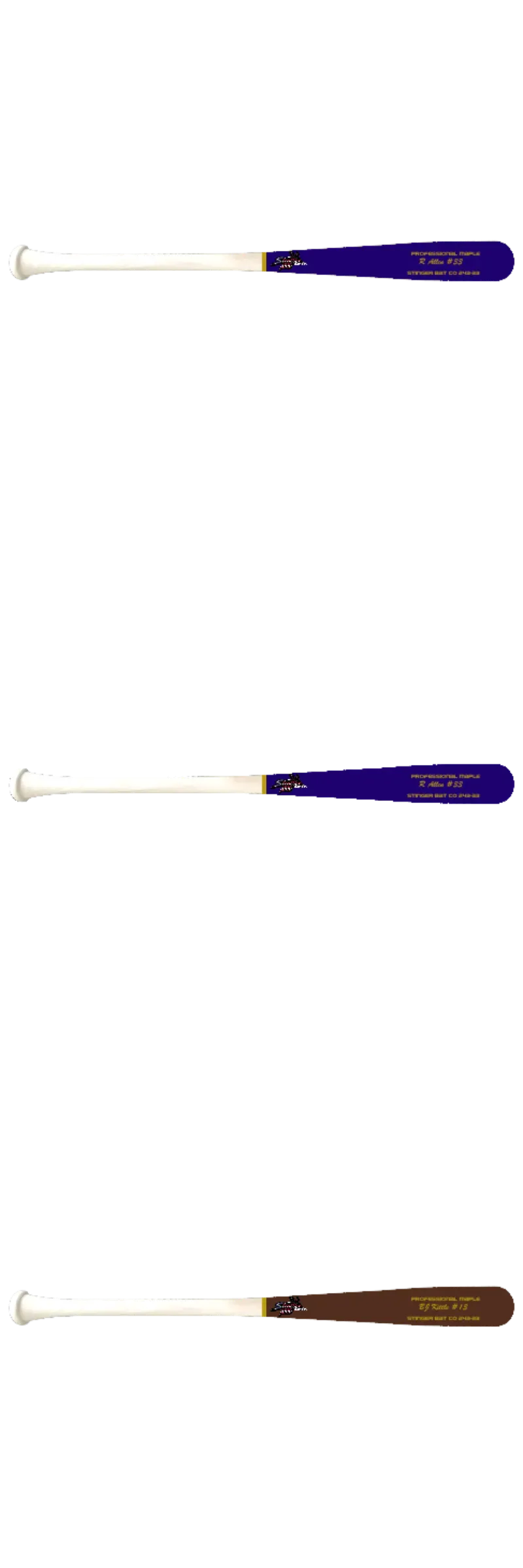 Custom Stinger Prime Series - Pro Grade Wood Bat (3 Pack) - Customer's Product with price 358.99 ID FHRK5B-zpZTs70qDYF7XQkYc