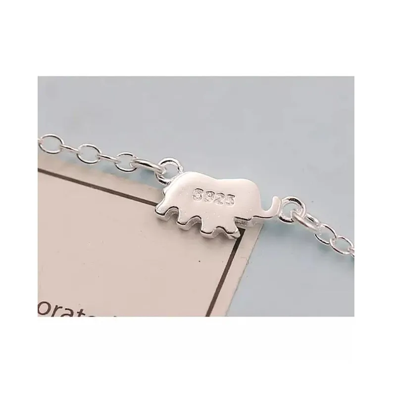 Cute Elephant Sterling Silver Necklace