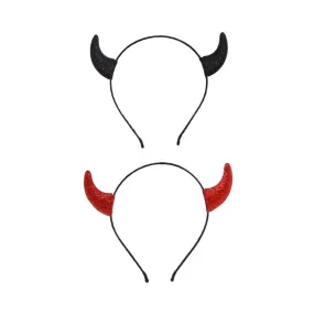 Devilish Charm Devil Horn Headband – Halloween, Cosplay, & Theme Party Essential for Unisex Adults | Durable Alloy Design