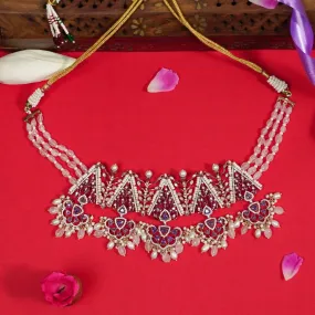 Disha Silver CZ Necklace