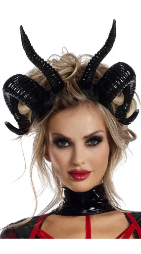 Double Demon Horns Headpiece