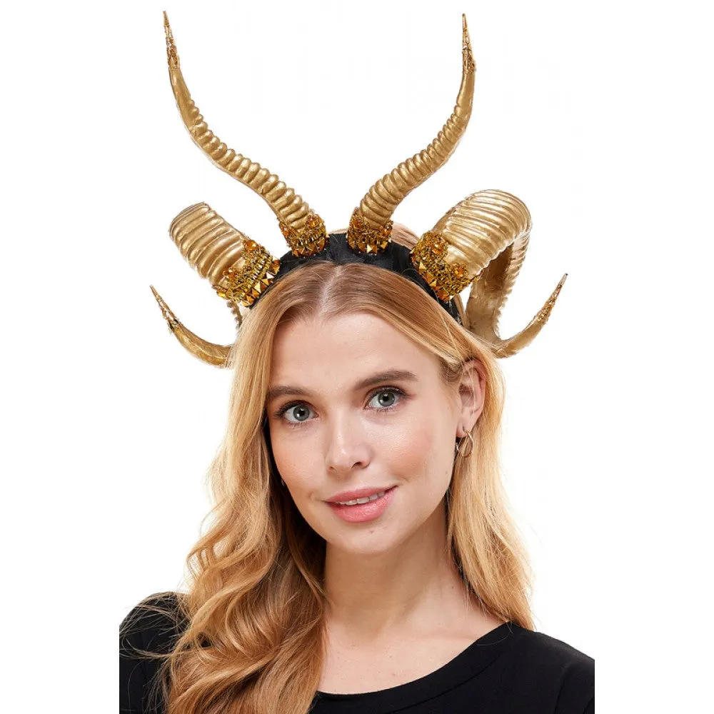 Double horns demon Headpiece