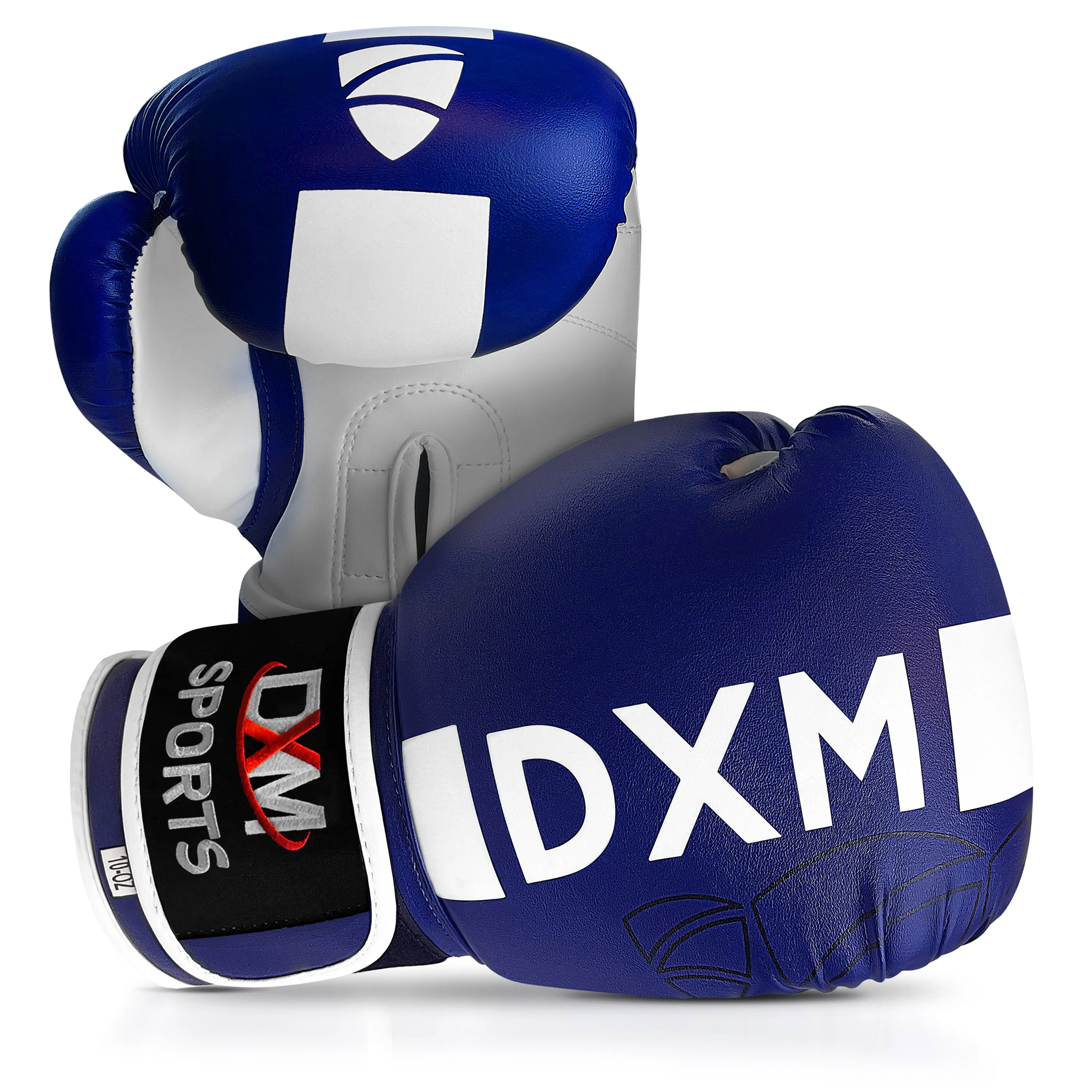 DXM Premium Boxing Gloves for Men & Women - Blue & White