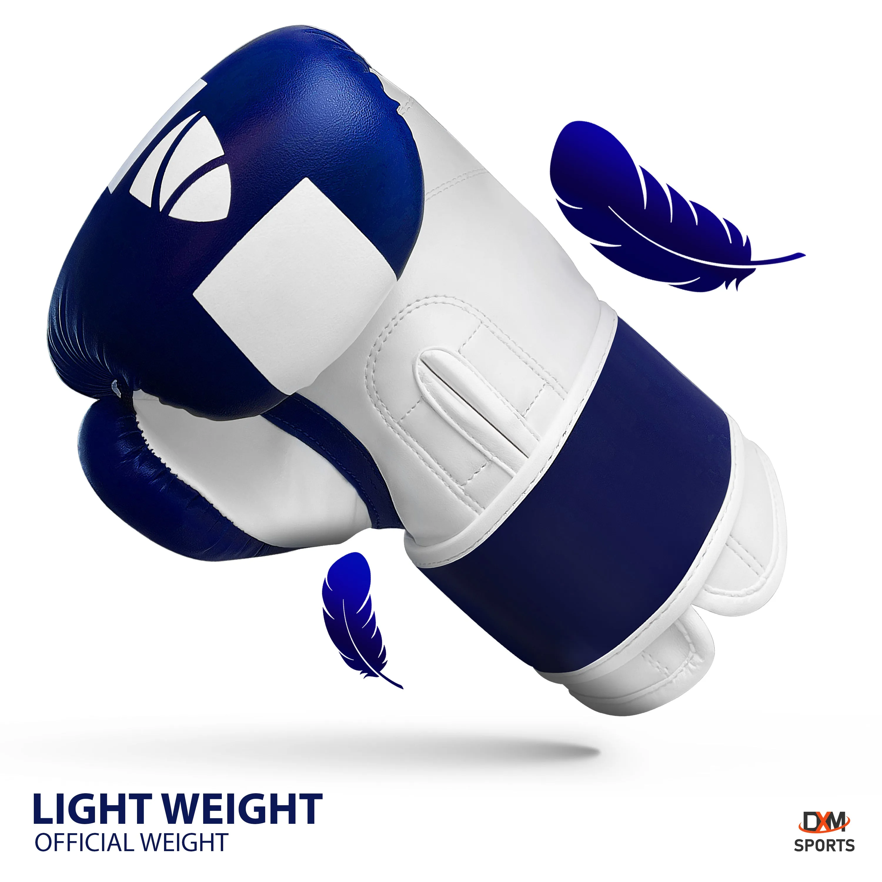 DXM Premium Boxing Gloves for Men & Women - Blue & White