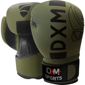 DXM Premium Boxing Gloves for Men & Women - Green & Black