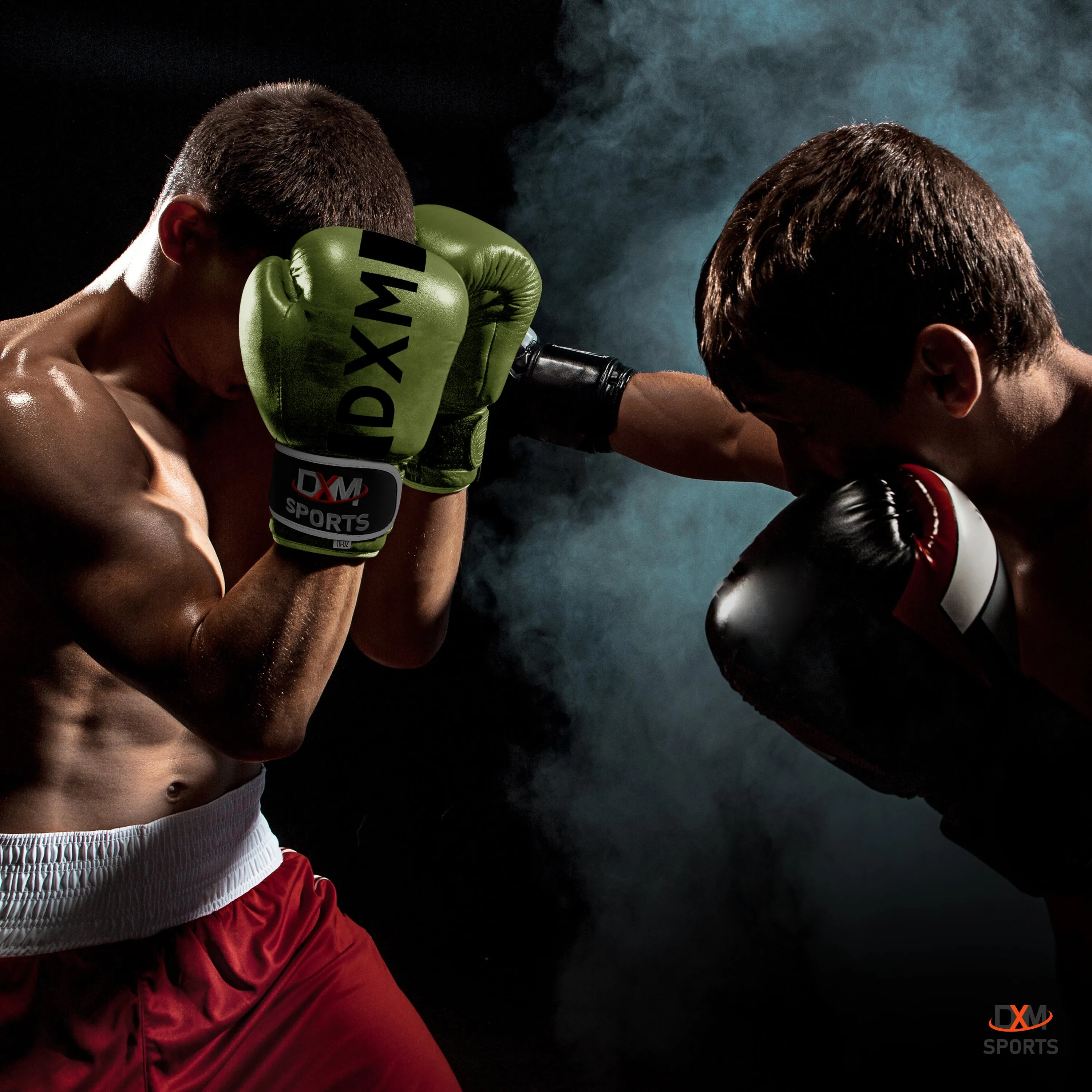 DXM Premium Boxing Gloves for Men & Women - Green & Black