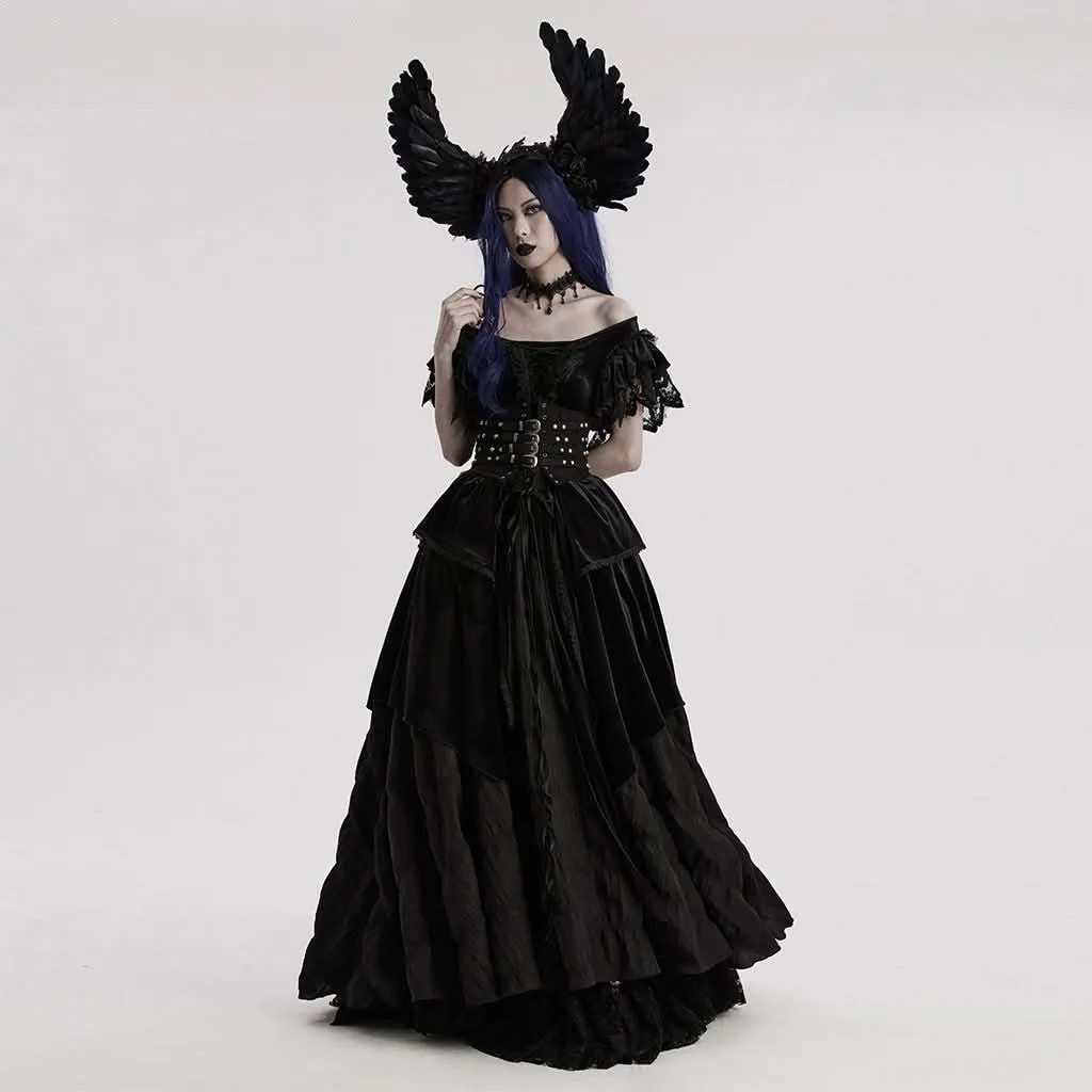 Ebon Labyrinth - Gothic Headpiece with Wings