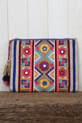 Embroidered Clutch Bag