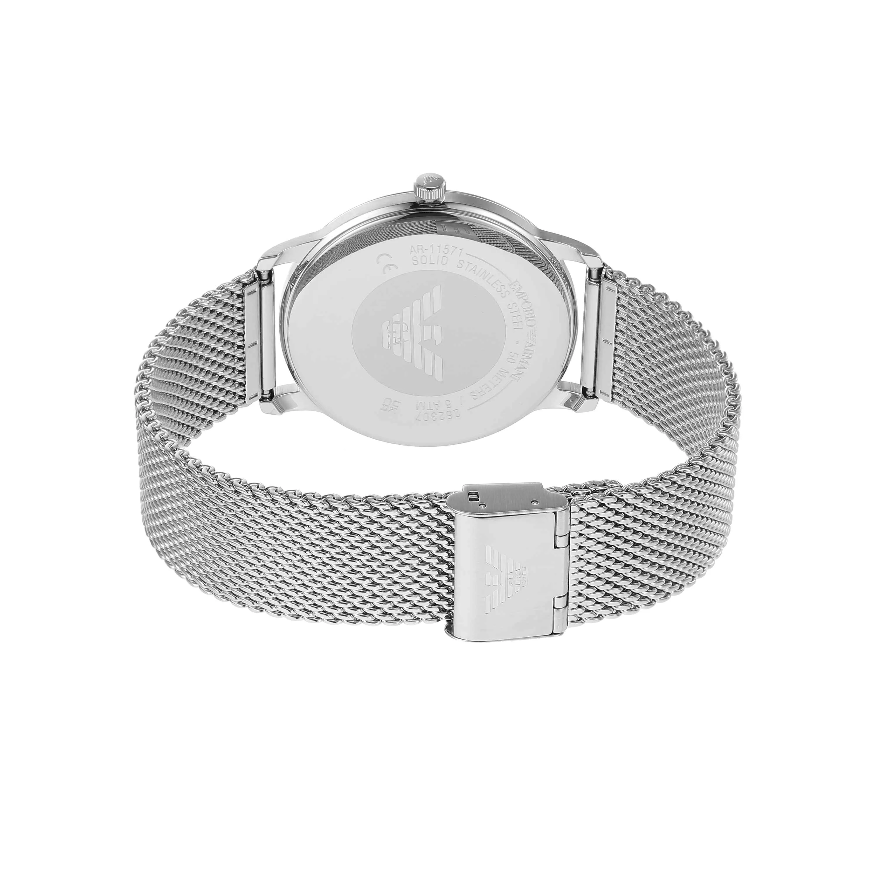 Emporio Armani Silver Tone Analogue Watch AR11571
