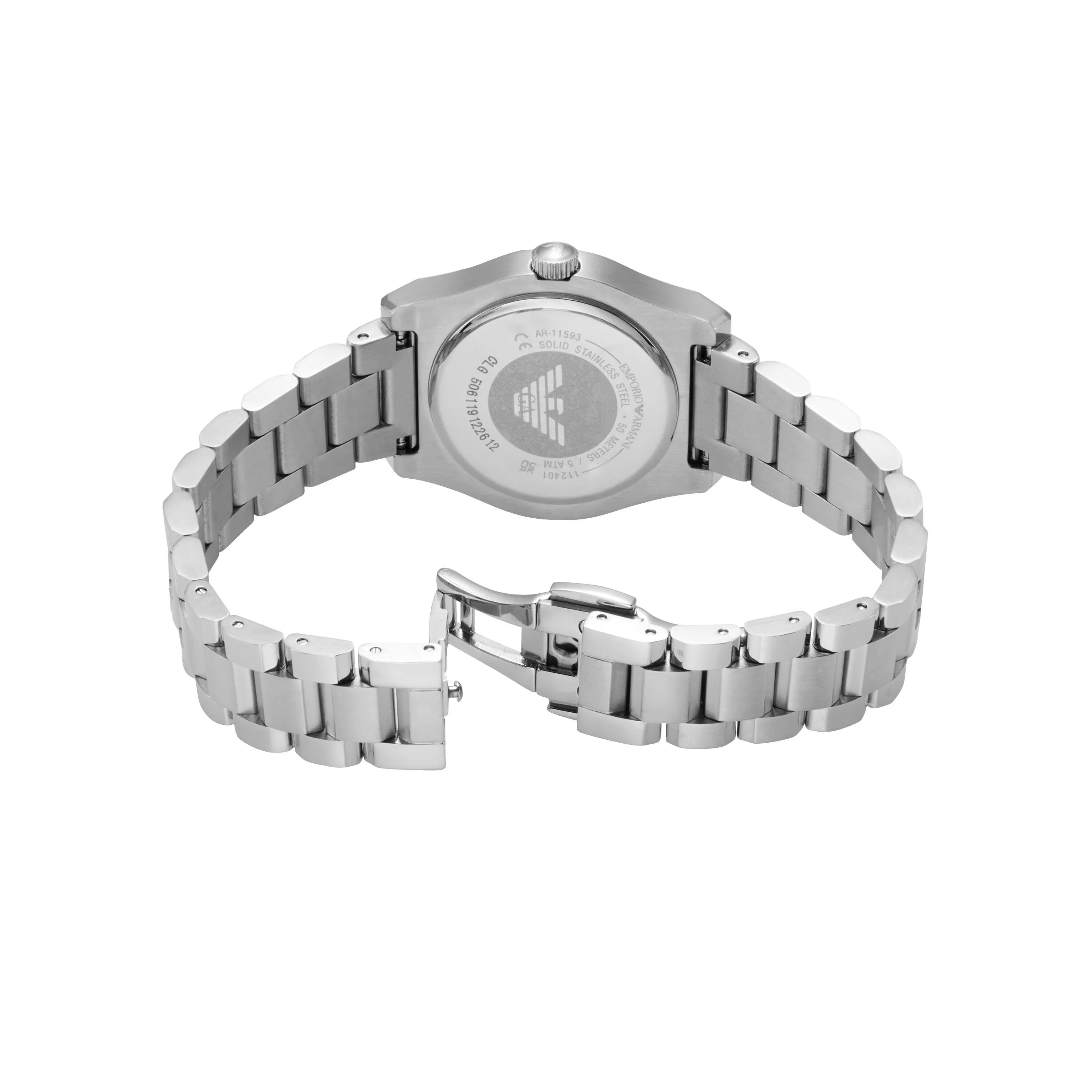 Emporio Armani Silver Tone Analogue Watch AR11593