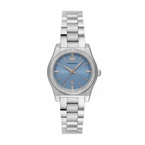 Emporio Armani Silver Tone Analogue Watch AR11593