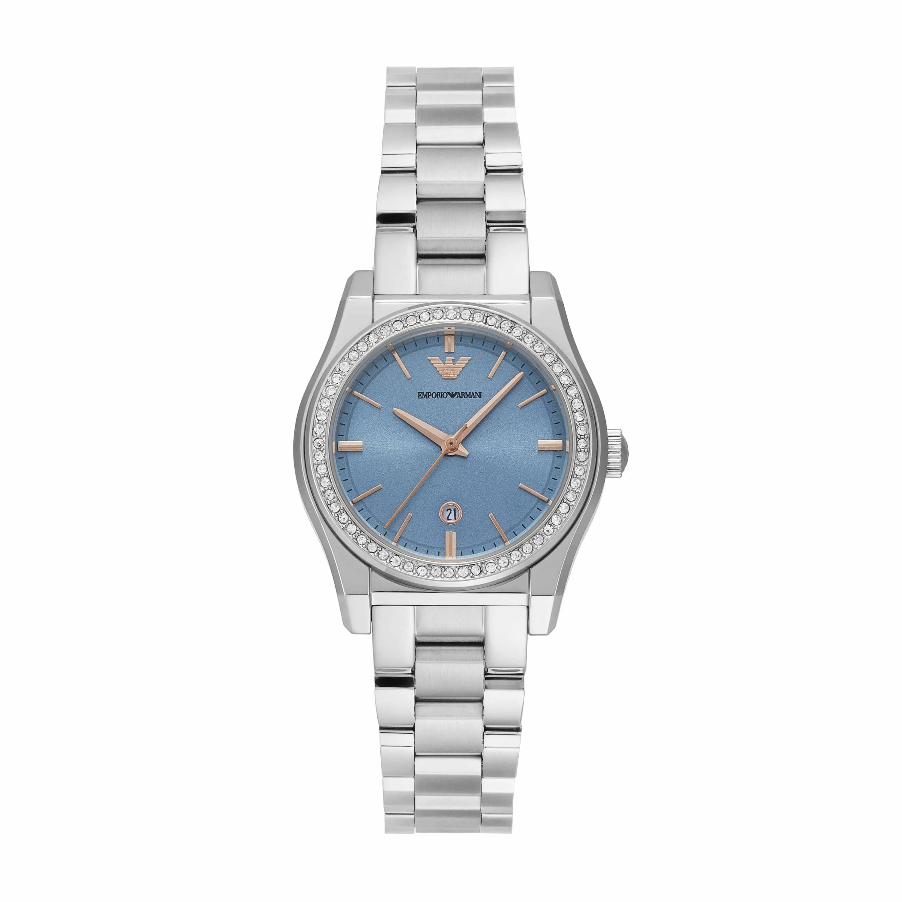 Emporio Armani Silver Tone Analogue Watch AR11593
