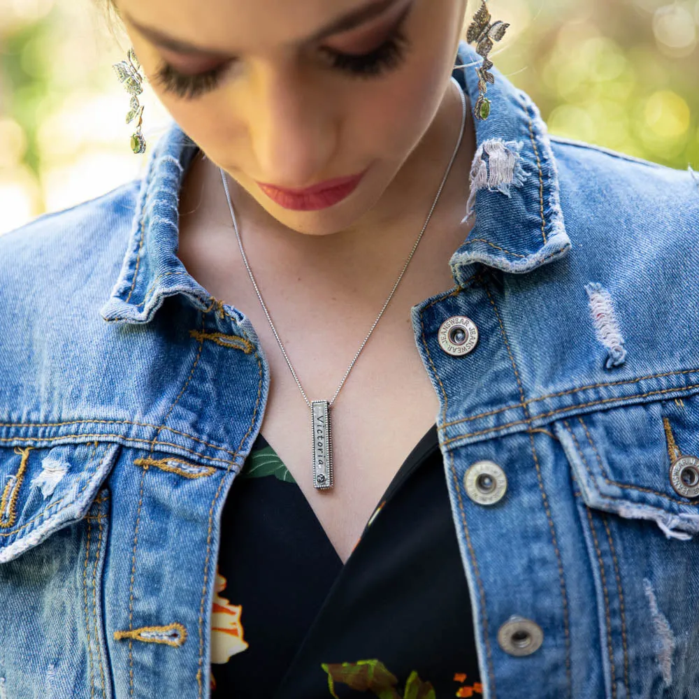 Engravable Bar Pendant Necklace