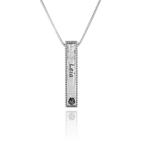 Engravable Bar Pendant Necklace