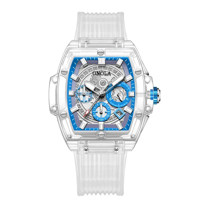 Fashion Transparent Case Multifunctional Luminous Waterproof Men's Watch Women's Watch