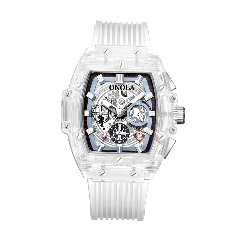 Fashion Transparent Case Multifunctional Luminous Waterproof Men's Watch Women's Watch