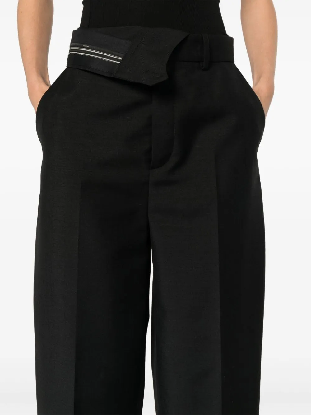 FENDI Asymmetric Waist Wool Trousers