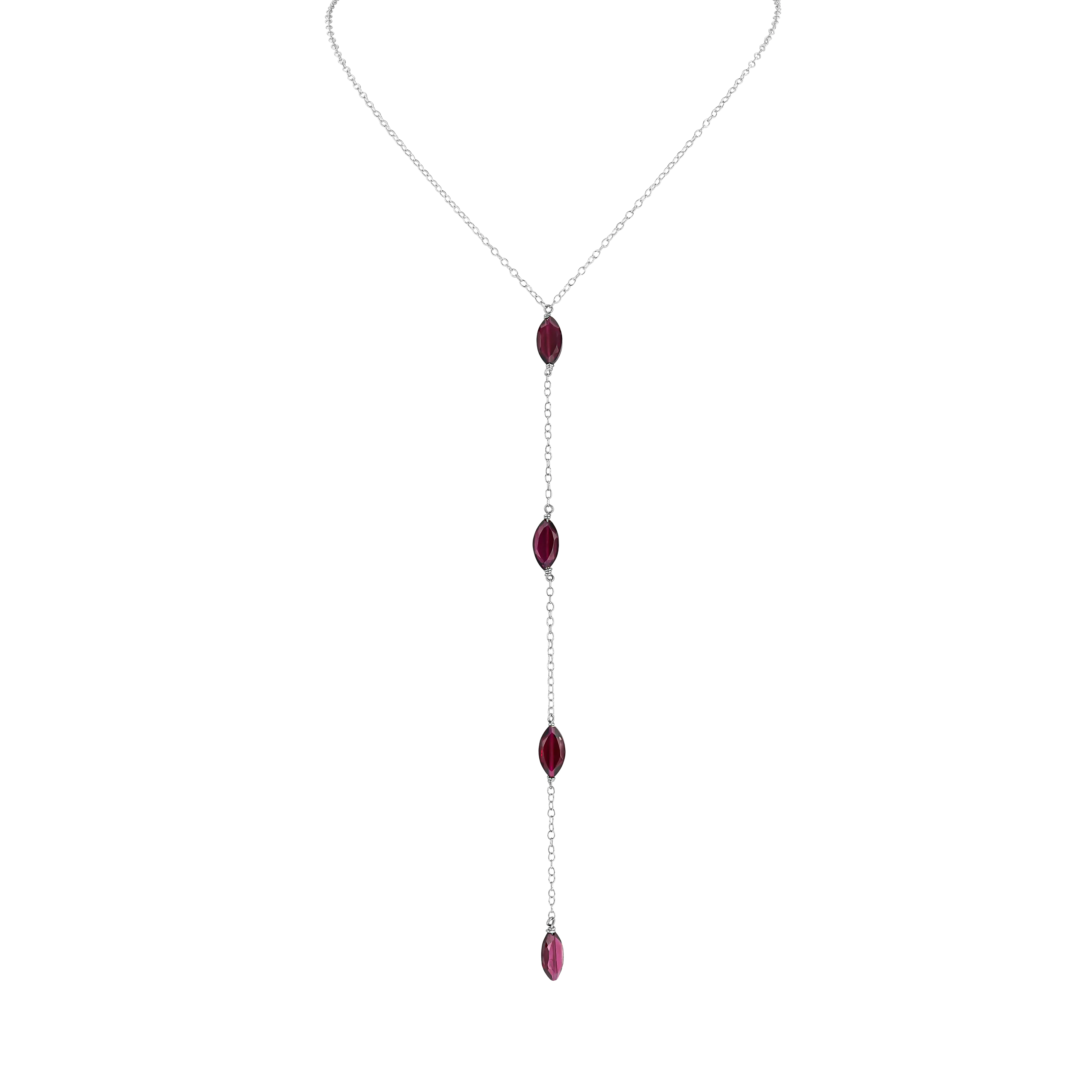 FOUR TIER GARNET NECKLACE