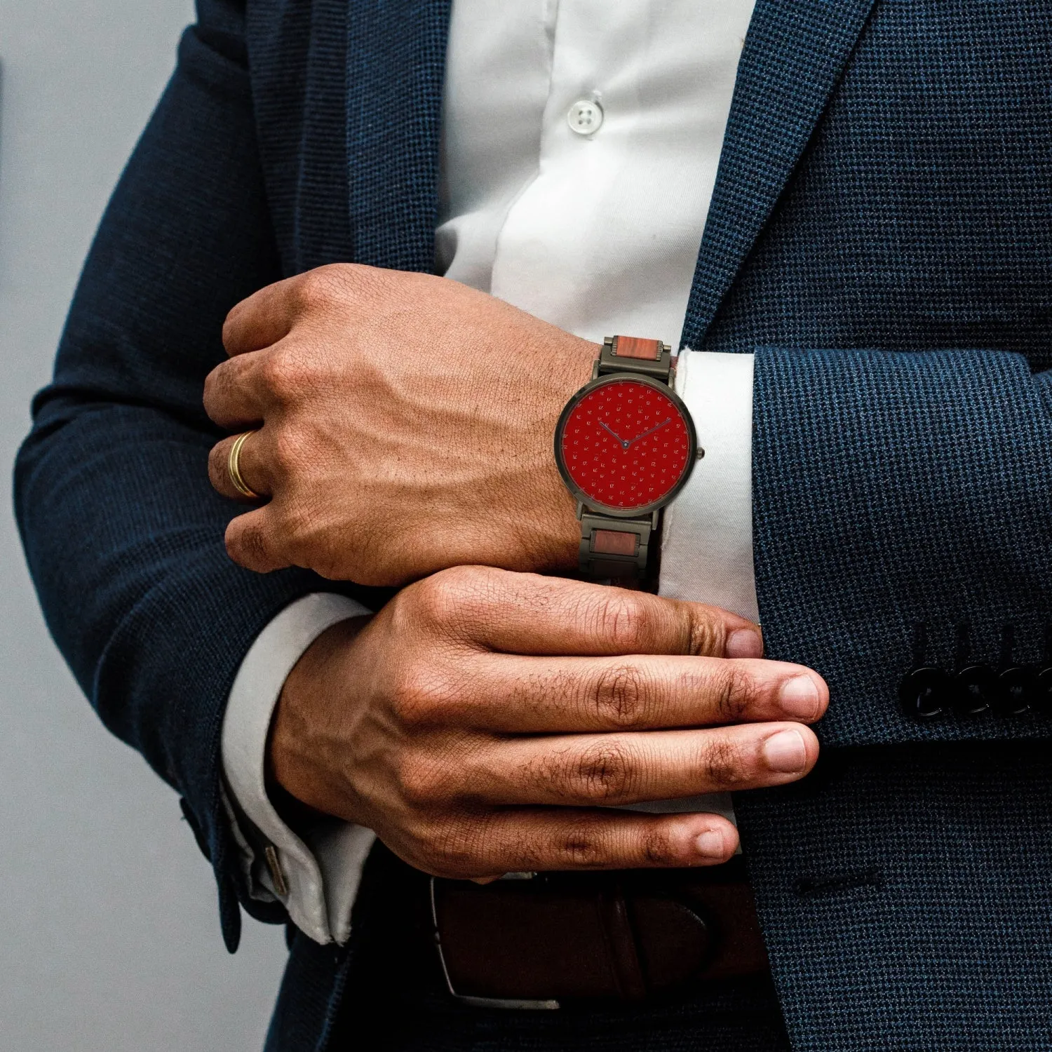 FZ Fire wooden Strap Quartz Watch