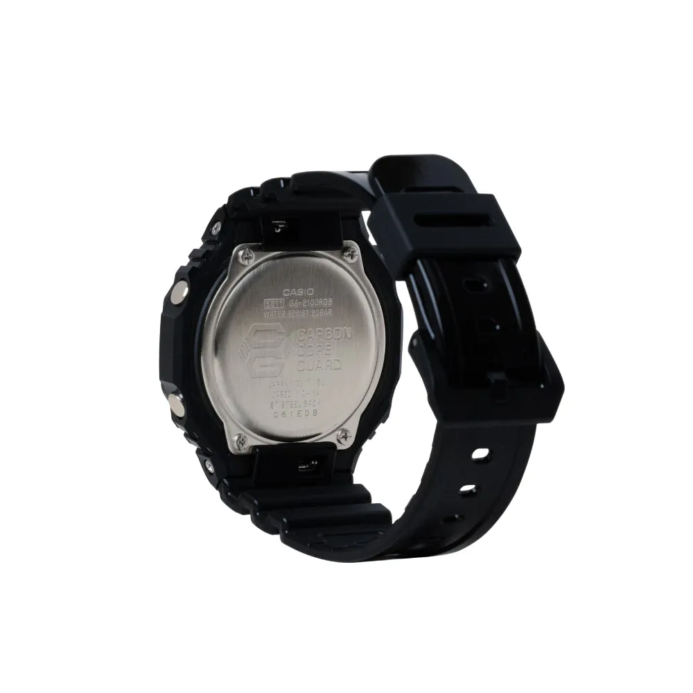 G-Shock Analog Digital 2100 Series - Black with Multi-Color Accents