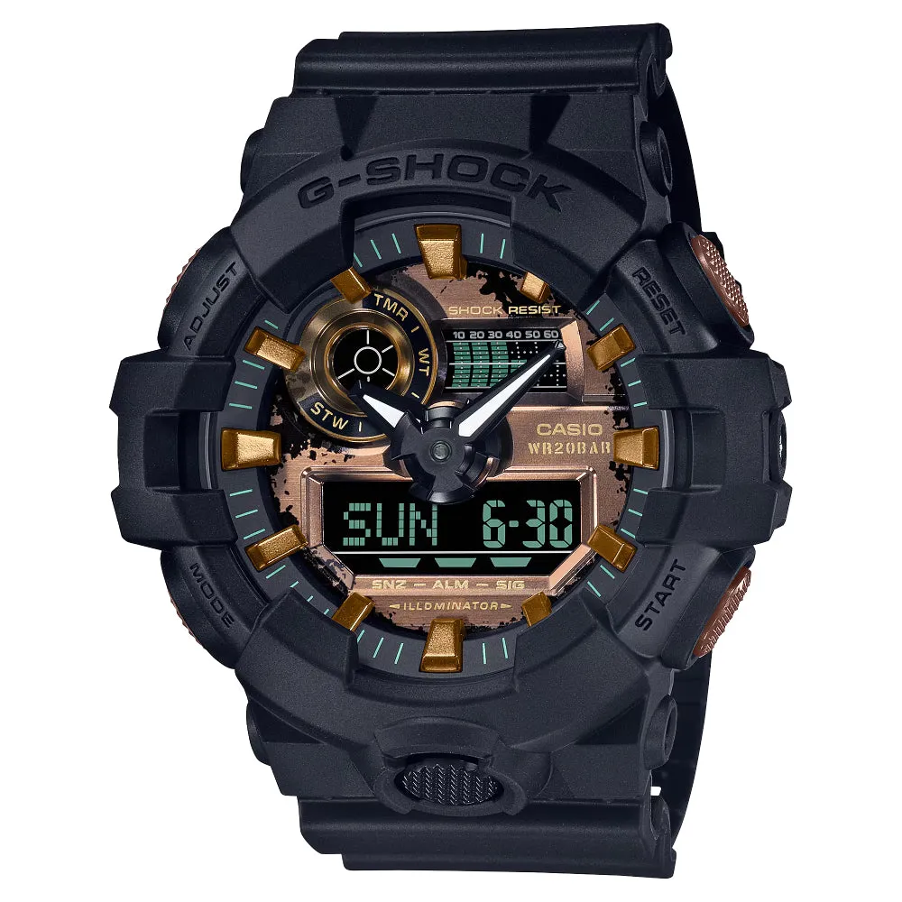 G-Shock Analog-Digital GA-700 Series Black/ Sepia Dial, GA700RC-1A