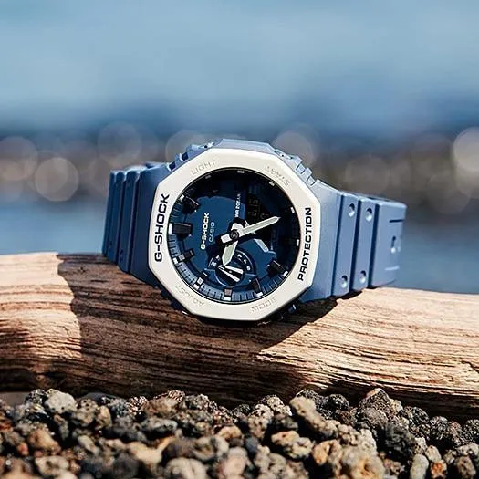 G-Shock Carbon Core Guard Slim Duo - Earth Tone Series - Blue / Grey - GA2110ET-2A