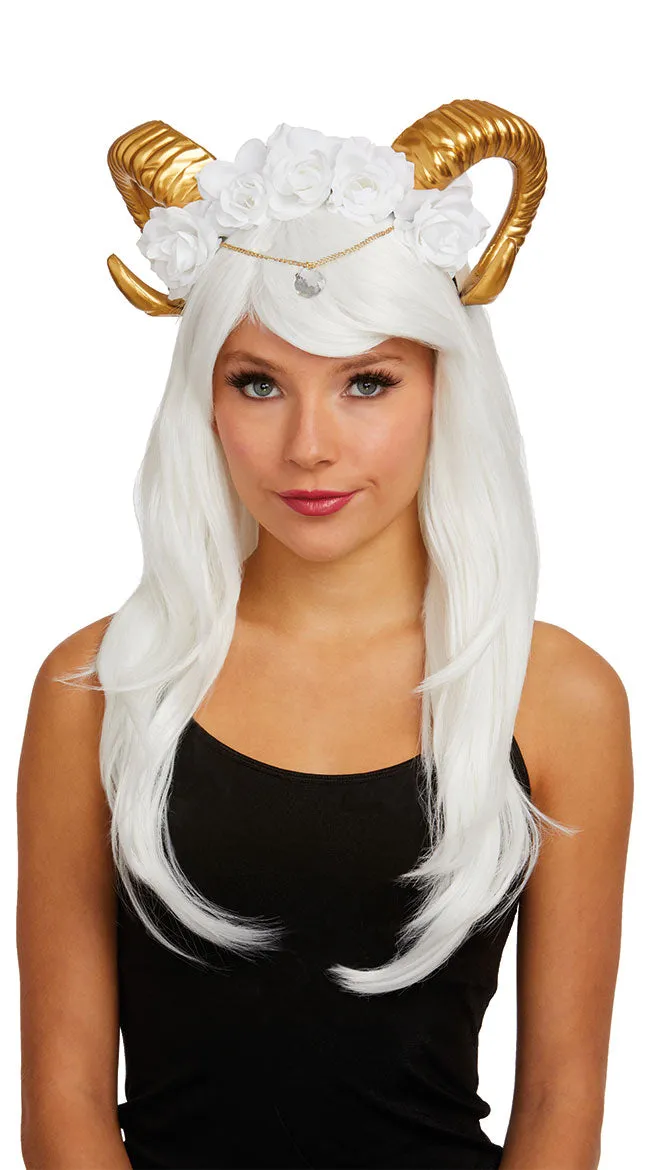 Gilded Rams Horn Headpiece