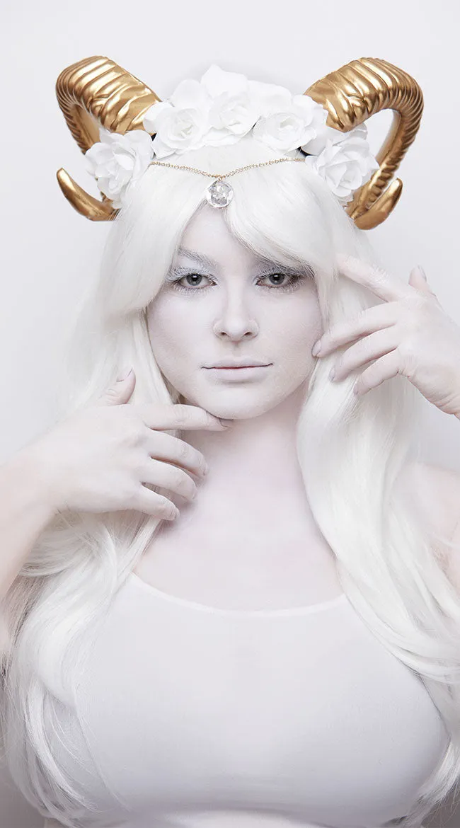 Gilded Rams Horn Headpiece