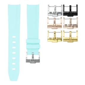 Glacier Blue - Rubber Watch Strap For Rolex Oyster Perpetual