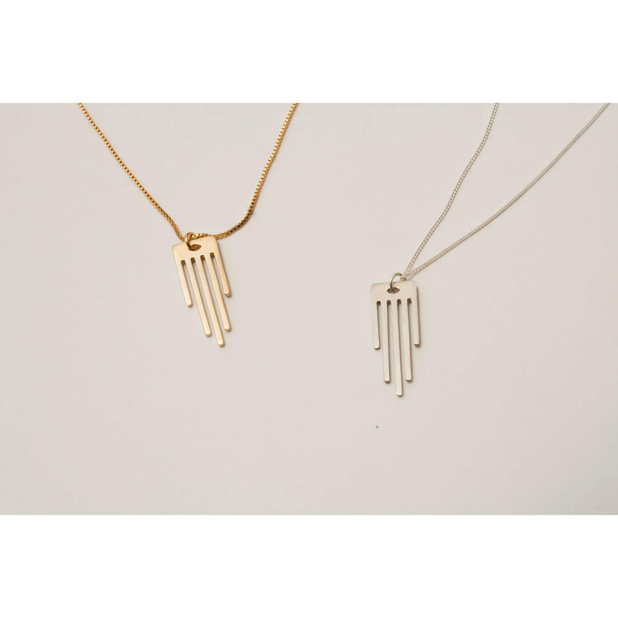 Gold Minimalist Hamsa and Chain Necklace by Kerem