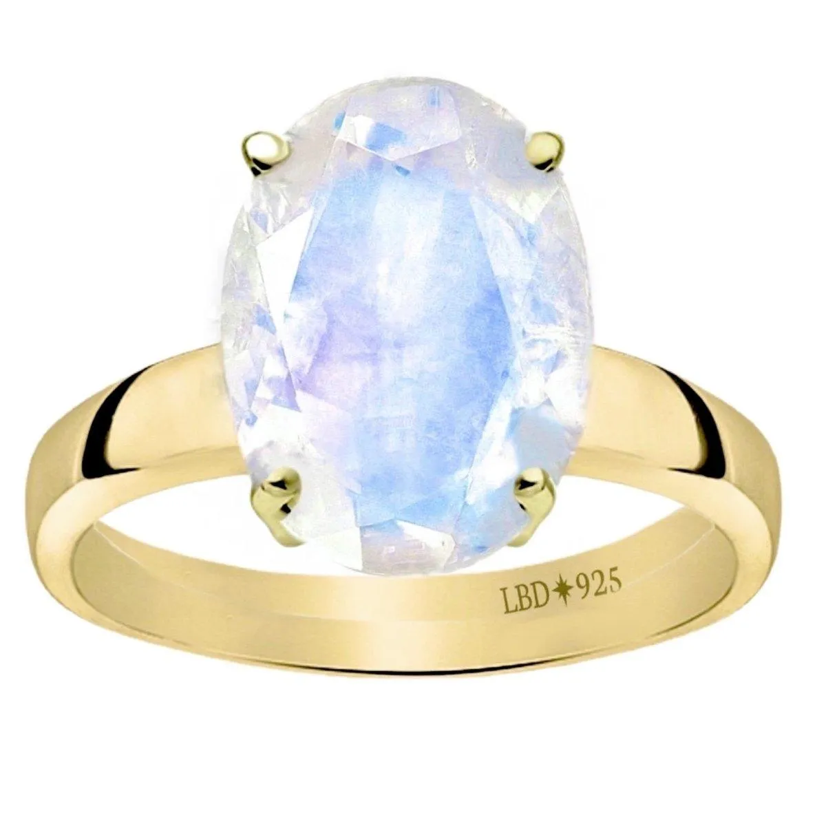 Gold Moonstone Ring- Laihas Evening Crystal Moonstone Ring