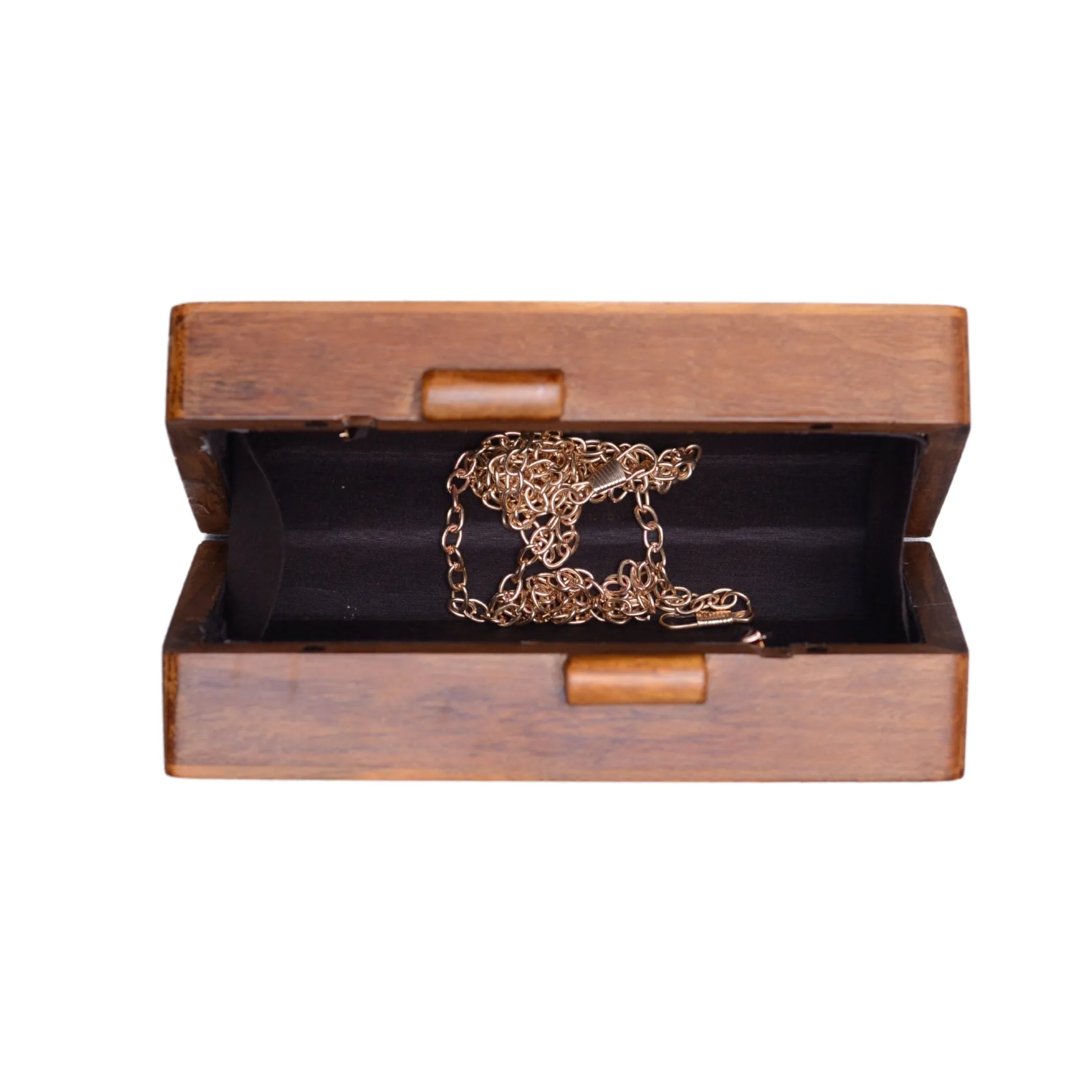 Golden Tassel Embellished Wooden Clutch